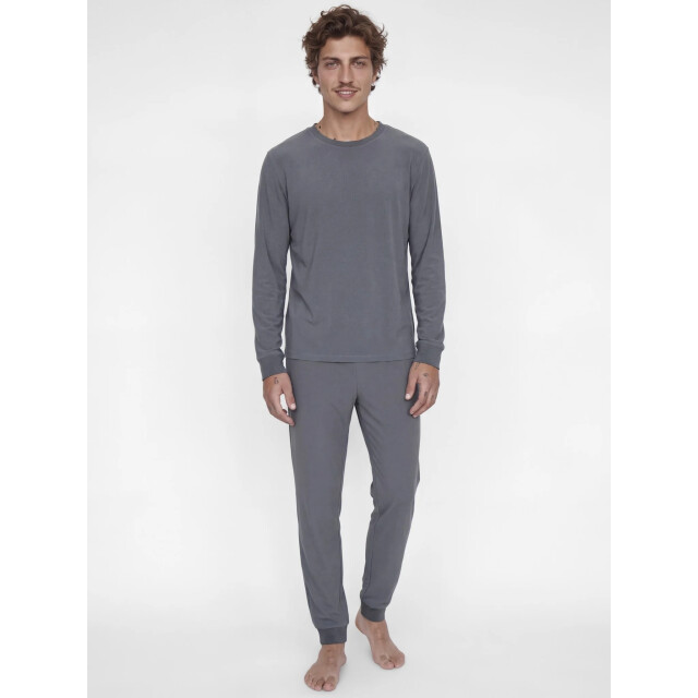 Jack & Jones Heren lounge pyjama set lang polyester effen 12268536-Turbulence large