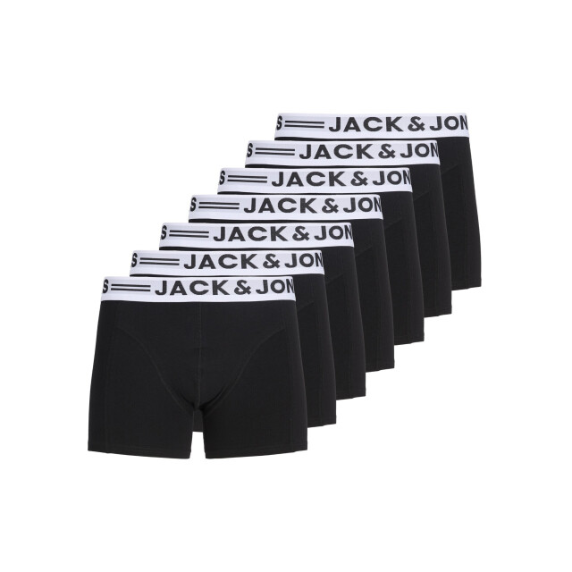 Jack & Jones Heren boxershorts trunks jacsense 7-pack effen 12222443-Black large