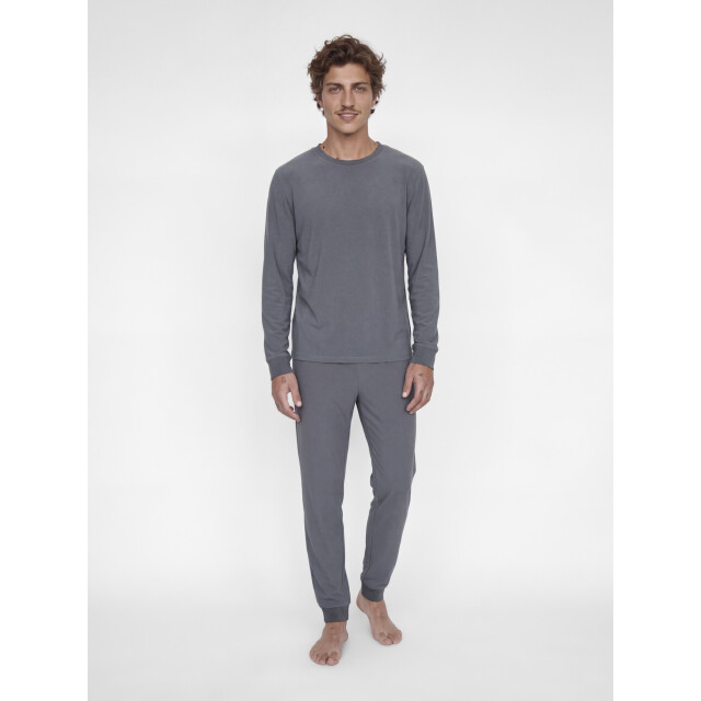 Jack & Jones Heren lounge pyjama set lang polyester effen 12268536-Turbulence large