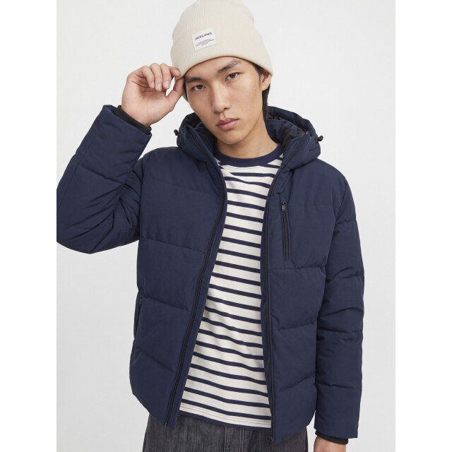 Jack & Jones Heren muts jaclong knit beanie grijs/beige 12150627 large
