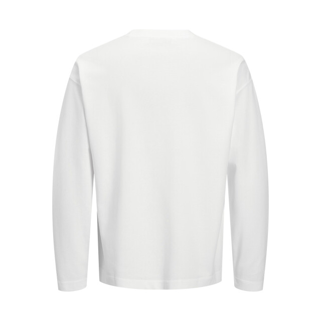 Jack & Jones Heren longsleeve t-shirt jcobarron print 12318058-Bright White large