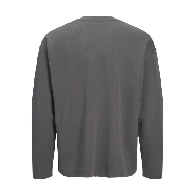 Jack & Jones Heren longsleeve t-shirt jcobarron print 12318058-Asphalt large