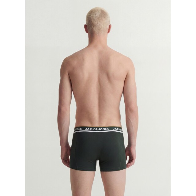 Jack & Jones Heren boxershorts trunks jacsway 3-pack effen donkergroen/donkergrijs/zwart 12298997-Scarab large