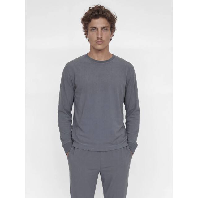 Jack & Jones Heren lounge pyjama set lang polyester effen 12268536-Turbulence large