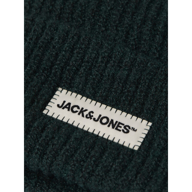Jack & Jones Heren muts jaccolton beanie donkergroen/donkerblauw 12298792 large