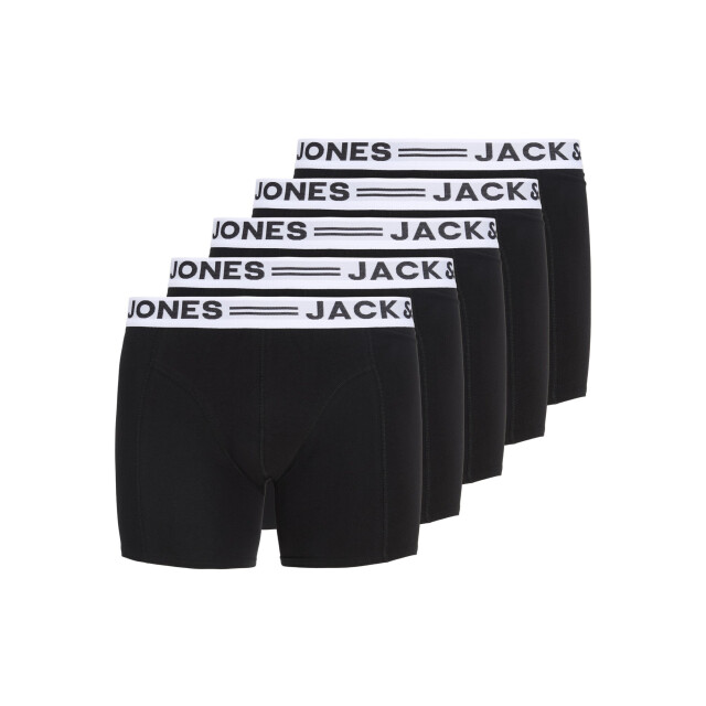 Jack & Jones Heren plus size boxershorts trunks jacsense 5-pack effen 12305045-Black large