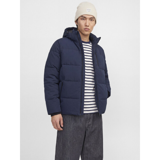 Jack & Jones Heren muts jaclong knit beanie grijs/beige 12150627 large