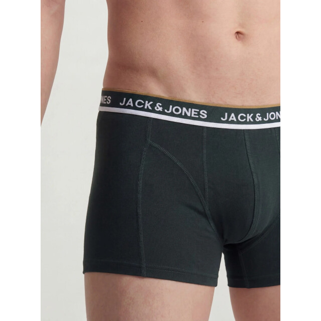Jack & Jones Heren boxershorts trunks jacsway 3-pack effen donkergroen/donkergrijs/zwart 12298997-Scarab large