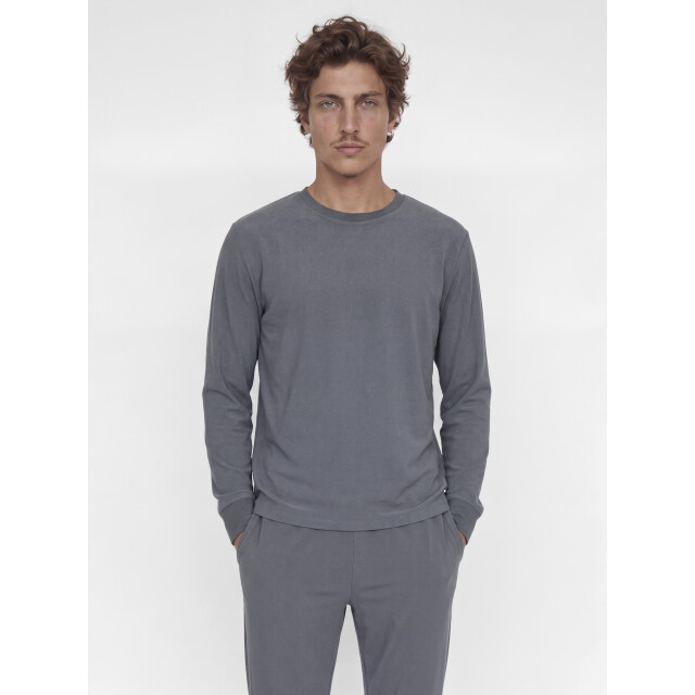 Jack & Jones Heren lounge pyjama set lang polyester effen 12268536-Turbulence large