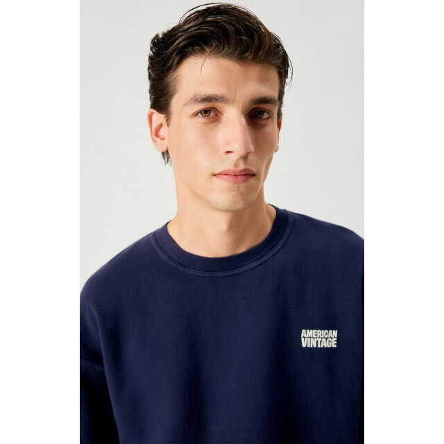 American Vintage Mpli03b sweat plizzy navy MPLI03B large