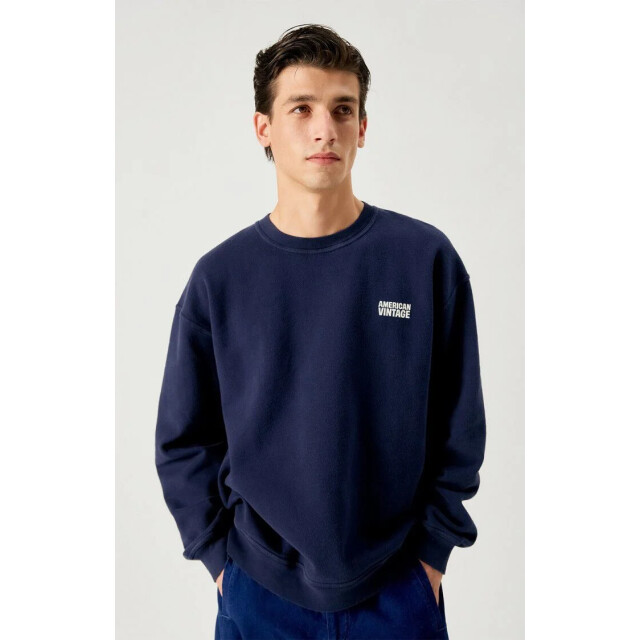 American Vintage Mpli03b sweat plizzy navy MPLI03B large