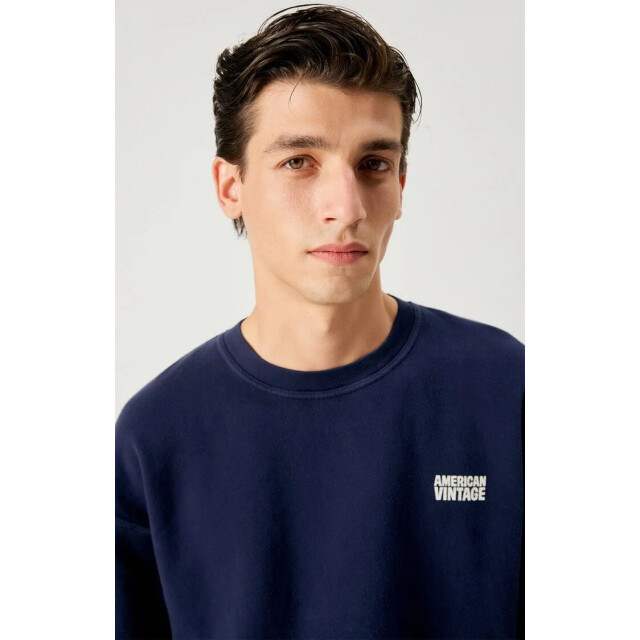 American Vintage Mpli03b sweat plizzy navy MPLI03B large