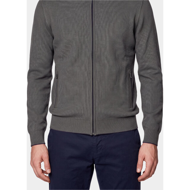 Baileys Vest heren cardigan zip all-over 2-tone 622009/775 212441 large