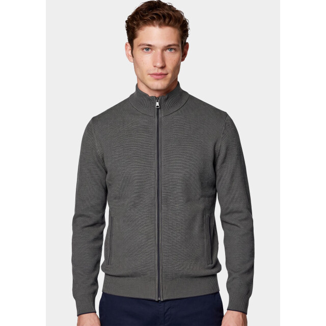 Baileys Vest heren cardigan zip all-over 2-tone 622009/775 212441 large