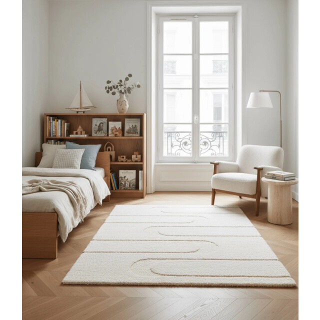 AFK Living Zacht en dik tapijt met reliëfeffect calligramme 3704990 large