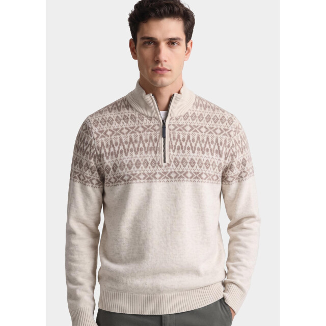 Baileys Half zip 10gg, nordic knit jacquard at 628428/825 212769 large