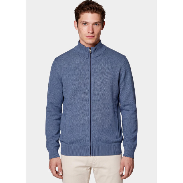 Baileys Vest heren cardigan zip all-over 2-tone 622009/645 212439 large