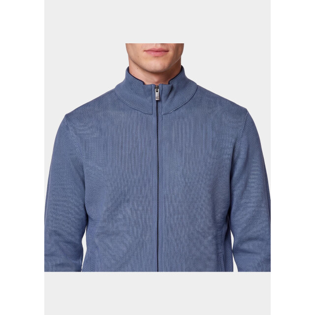 Baileys Vest heren cardigan zip all-over 2-tone 622009/645 212439 large