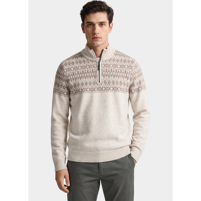 Baileys Half zip 10gg, nordic knit jacquard at 628428/825 212769 large