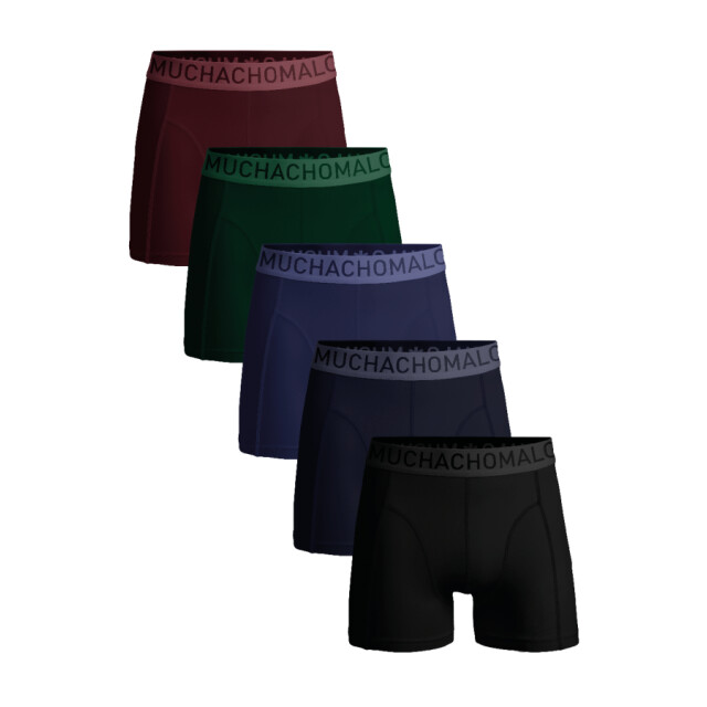 Muchachomalo Lcsolid1010 5-pack 172 black/purple/green/red heren boxers 172 Black/Purple/Green/Red/LCSOLID1010 5-Pack large
