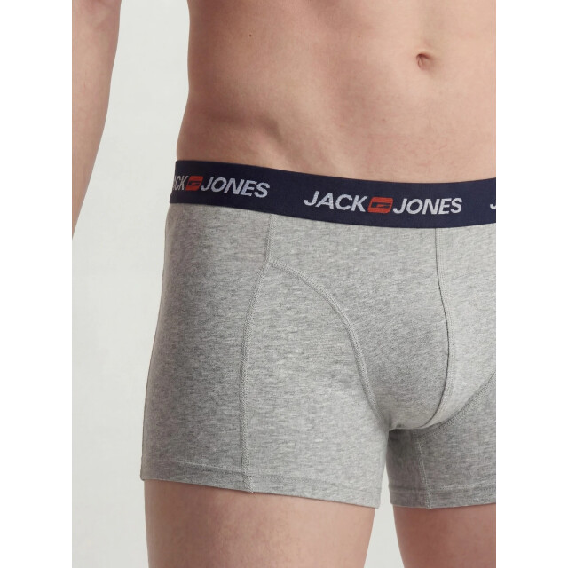 Jack & Jones Heren boxershorts trunks jaccorp 7-pack grijs/donkerblauw/zwart 12282781-Black/NB/DGM/LGM large
