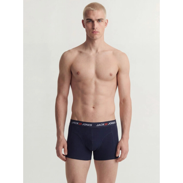Jack & Jones Heren boxershorts trunks jaccorp 7-pack grijs/donkerblauw/zwart 12282781-Black/NB/DGM/LGM large
