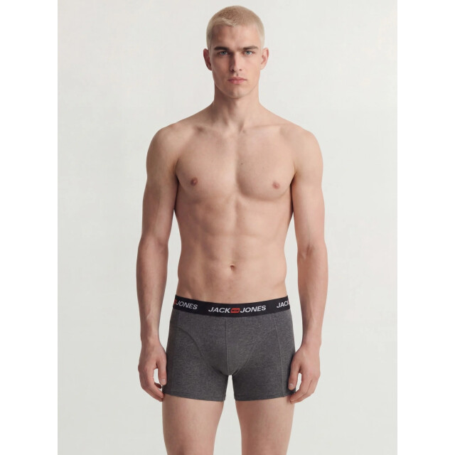 Jack & Jones Heren boxershorts trunks jaccorp 7-pack grijs/donkerblauw/zwart 12282781-Black/NB/DGM/LGM large