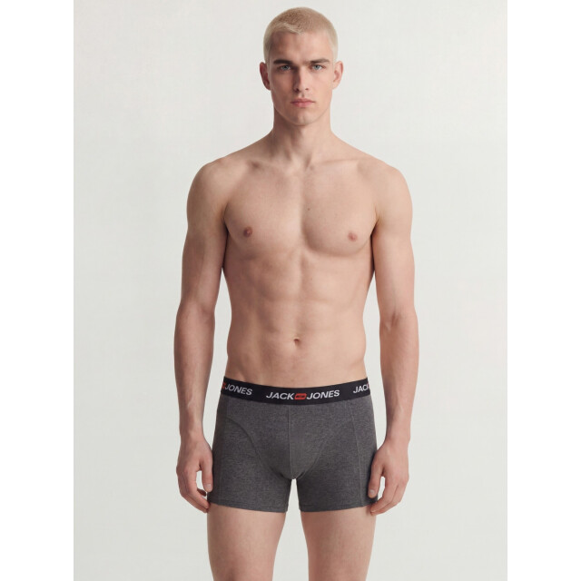 Jack & Jones Heren boxershorts trunks jaccorp 7-pack grijs/donkerblauw/zwart 12282781-Black/NB/DGM/LGM large