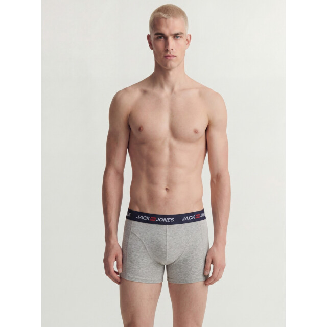 Jack & Jones Heren boxershorts trunks jaccorp 7-pack grijs/donkerblauw/zwart 12282781-Black/NB/DGM/LGM large