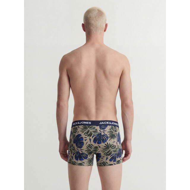 Jack & Jones Heren boxershorts trunks jachendo 5-pack blauw/groen bladeren print 12299176-Vetiver large