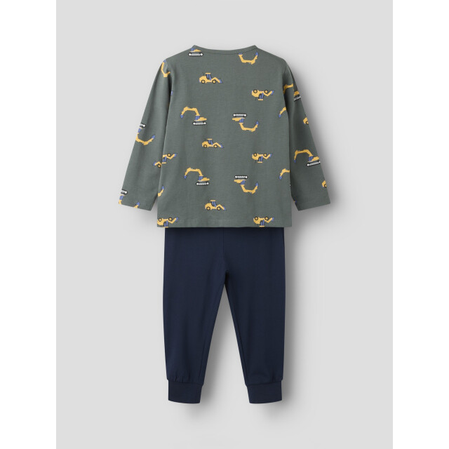 Name It Jongens lange pyjama set nmmnightset grijs/donkerblauw graafmachine print 13257778-Urban Chic large