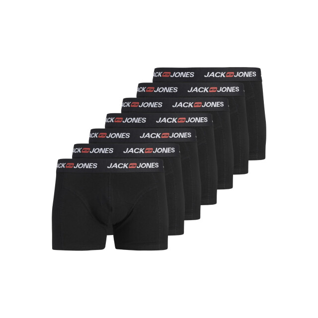 Jack & Jones Heren boxershorts trunks jaccorp 7-pack effen 12282781-Black/Black WB large