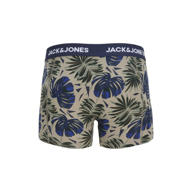 Jack & Jones Heren boxershorts trunks jachendo 5-pack blauw/groen bladeren print 12299176-Vetiver large