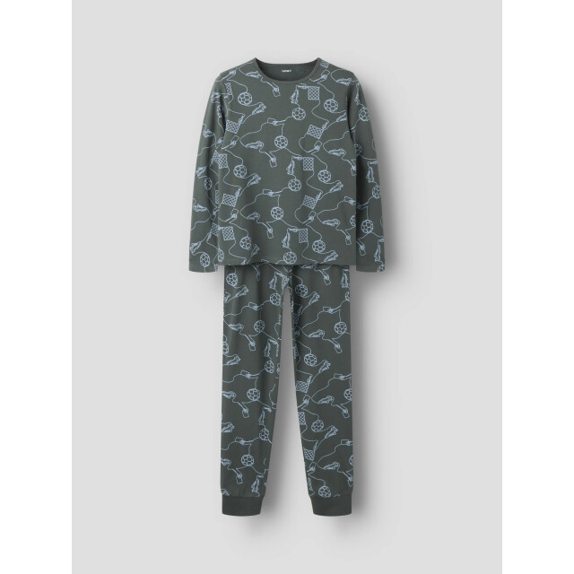 Name It Jongens lange pyjama set nkmnightset voetbal print 13257782-Urban Chic large