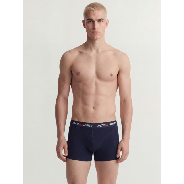 Jack & Jones Heren boxershorts trunks jaccorp 7-pack grijs/donkerblauw/zwart 12282781-Black/NB/DGM/LGM large