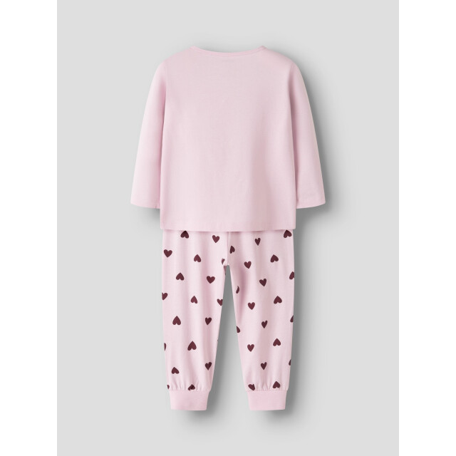 Name It Meisjes lange pyjama set nmfnightset cutie heart hartjes print 13258438-Parfait Pink large