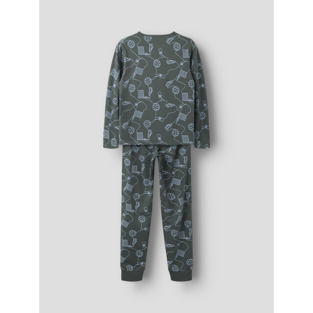 Name It Jongens lange pyjama set nkmnightset voetbal print 13257782-Urban Chic large