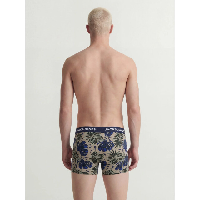 Jack & Jones Heren boxershorts trunks jachendo 5-pack blauw/groen bladeren print 12299176-Vetiver large