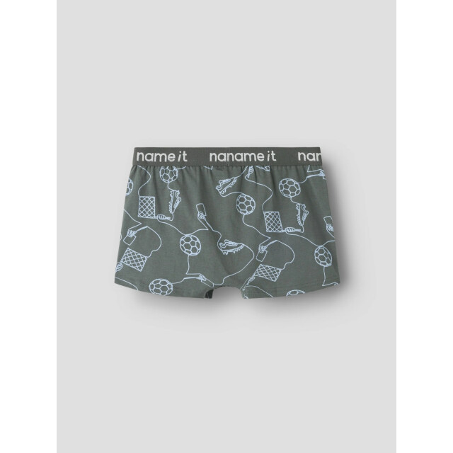 Name It Jongens boxershorts trunks nkmboxer kick off 3-pack voetbal print grijs/blauw 13257781-Urban Chic large