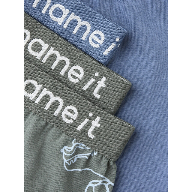 Name It Jongens boxershorts trunks nkmboxer kick off 3-pack voetbal print grijs/blauw 13257781-Urban Chic large