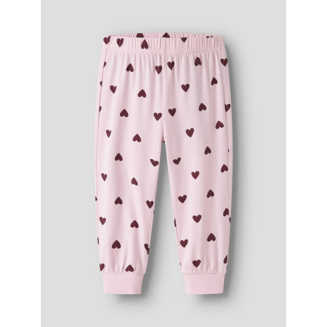 Name It Meisjes lange pyjama set nmfnightset cutie heart hartjes print 13258438-Parfait Pink large