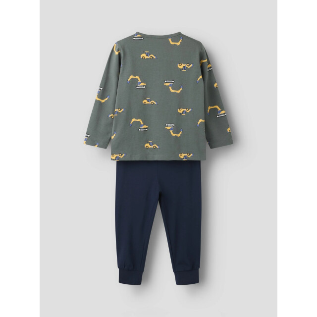 Name It Jongens lange pyjama set nmmnightset grijs/donkerblauw graafmachine print 13257778-Urban Chic large