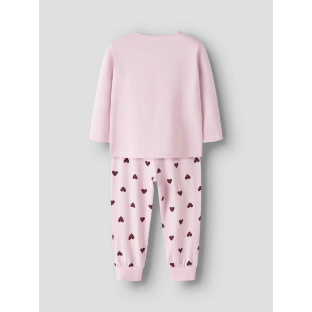 Name It Meisjes lange pyjama set nmfnightset cutie heart hartjes print 13258438-Parfait Pink large