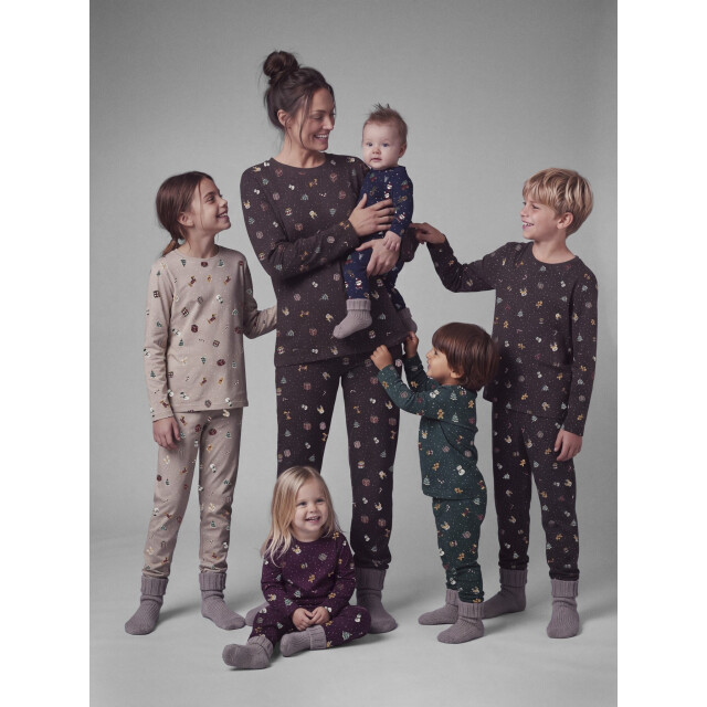 Name It Dames/heren kerst pyjama set lang nanvismas donkerblauw 13234978-Navy Blazer large