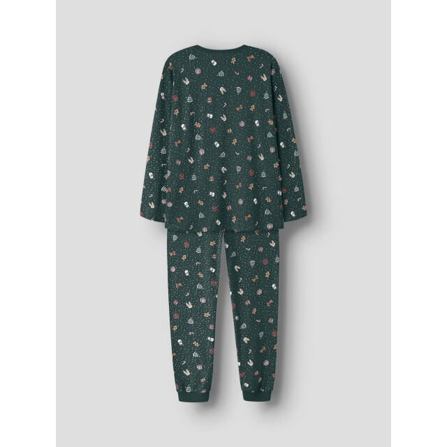 Name It Dames/heren kerst pyjama set lang nanvismas groen 13234978-Botanical Garden large