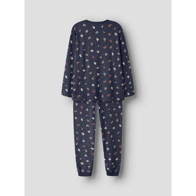 Name It Dames/heren kerst pyjama set lang nanvismas donkerblauw 13234978-Navy Blazer large