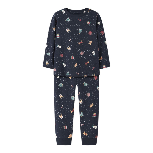 Name It Jongens/meisjes kinder kerst pyjama set nmnvismas donkerblauw 13234981-Navy Blazer large