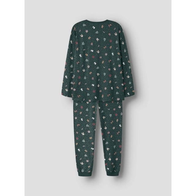 Name It Dames/heren kerst pyjama set lang nanvismas groen 13234978-Botanical Garden large
