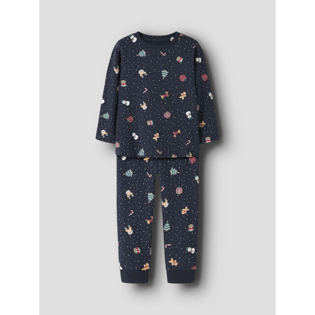 Name It Jongens/meisjes kinder kerst pyjama set nmnvismas donkerblauw 13234981-Navy Blazer large