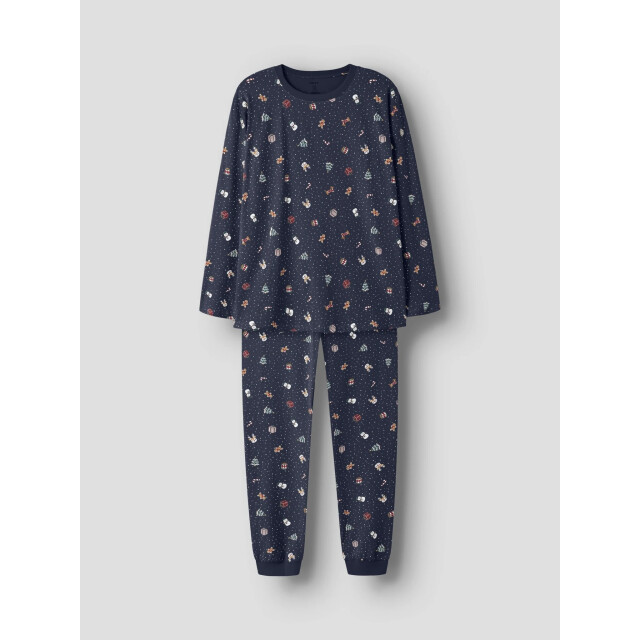 Name It Dames/heren kerst pyjama set lang nanvismas donkerblauw 13234978-Navy Blazer large